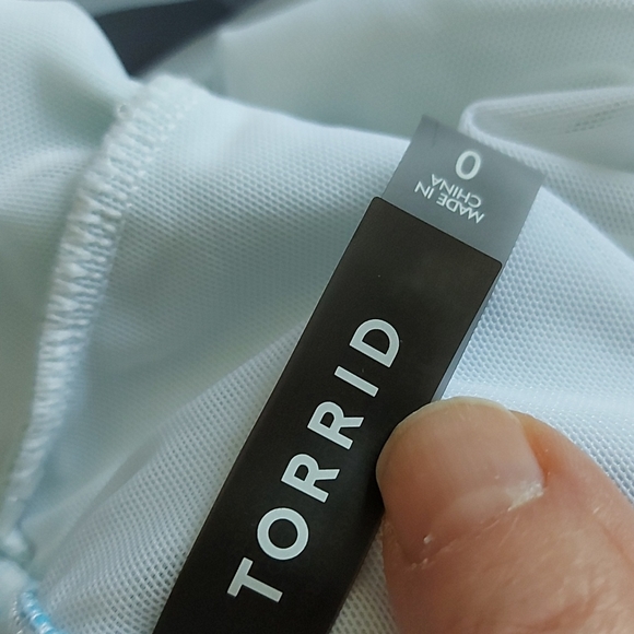 NWOT Torrid Rainbow Black Strappy Back High Rise Swim Bottoms Size 0/L/12 - Picture 4 of 5